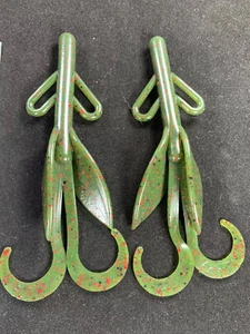 25 Stck. 6" Creature Brush Hog Style Wassermelone Rotbarsch Angeln Weichplastikköder - Bild 1 von 3