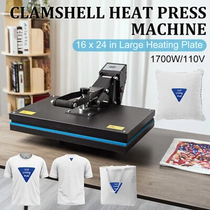 16" x 24" Digital Clamshell Heat Press Machine DIY T-shirt Sublimation Transfer - Picture 1 of 12