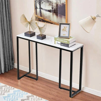 White Marble Console/ Hall Table - image 1 of 4