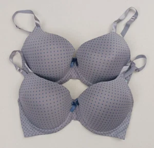 2 Pack Women's Full Coverage Plain Underwire Support Push Up Bra 38D Lilac - NWT - Picture 1 of 7