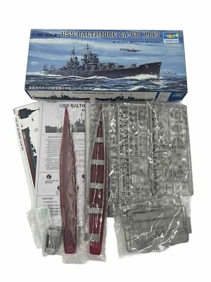 Trumpeter Scale Models 1/700 1943 USS Baltimore CA-68 Plastic Model Kit 5724 New - Image 1 of 4
