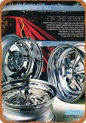 METAL SIGN - 1978 Cragar Wheels - Vintage Look Reproduction - Image 1 of 2