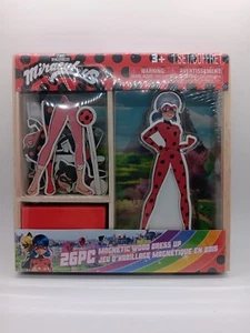Zag Heroez Miraculous Ladybug Magnetic Dress up Toy 26 pc Wood Storage Tray - Picture 1 of 2
