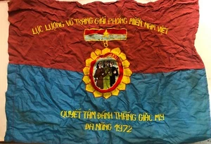 FLAG ,Vietcong NVA NLF North VN Army Flag Victory in DA NANG 1972  YEAR , z - Picture 1 of 2
