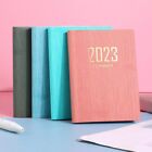 Blue PU Leather 2023 English Schedule Book A7 Diary Planner Elegant Design