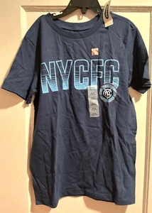 New York City Mls Soccer Club Navy Blue Youth Kids T-Shirt Sz M (8) NWT - Picture 1 of 4