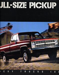 1987 Chevrolet Truck Silverado C/K Original Sales Brochure -  Pickup