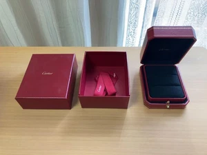 Cartier Genuine Pair Ring Jewelry case empty Red box From Japan Excellent+++++ - Picture 1 of 4