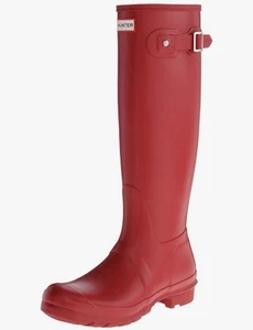 Hunter Women’s Original Tall  Military Red  Size 9 - Picture 1 of 6