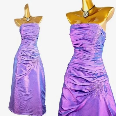 Vestido de graduación vintage de colección y2k púrpura iridiscente Foto 1 de 4