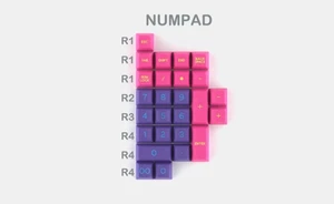 Drop + ABS Doublehot SA Cyberpunk Pumper Keycap Numpad Kit, 26 pièces MDX-34728-13 - Photo 1/3