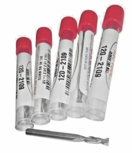 7/64" (.109") 2 flute CARBIDE end mill 5 PACK Made in USA 120-2109 FREE SHIP - Picture 1 of 1