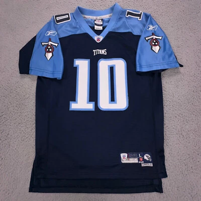 Camiseta Vince Young Niños Grande 14-16 Reebok Cosida Auténtica Titanes Adulto Pequeña Foto 1 de 4