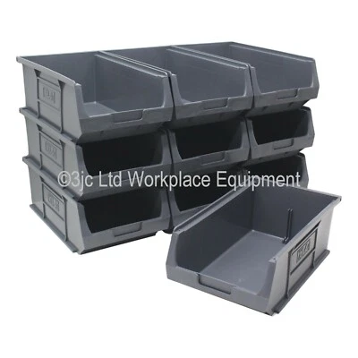 NEW British Made 100% Recycled Plastic Parts Storage Bins Boxes Box 10 x Size 4