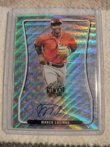 MARCO LUCIANO AUTO - 2020 Leaf Metal Draft SILVER WAVE Prismatic SS Giants - Picture 1 of 2