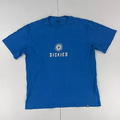 Camiseta DICKIES Grande Azul Hombre Logo Liso Gráfico Estampado Cuello Redond... - Imagen 1 de 4