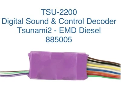 Soundtraxx TSU-2200 Tsunami2 Digital Sound & DCC Decoder : EMD Diesel ~ 885005 - Image 1 of 3