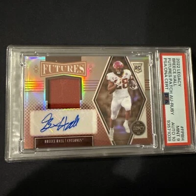 Breece Hall 2022 Legacy Rookie Card Patch And Auto. PSA Certified - Image 1 of 3