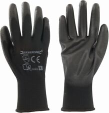 Silverline 2 X Black Palm Gloves Medium 885924