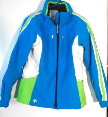 Vtg DESCENTE Bodies Heat Navi Blue Ski Jacket Sz Medium Women's 1980's - Image 1 of 4