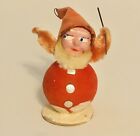 Vintage Kitschy Christmas Putz Spun Cotton Elf Pixie Composition Face Japan