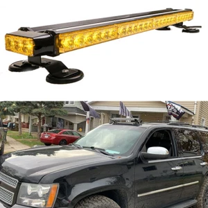 For Chevy Tahoe 54 LED Strobe Light Bar Emergency Magnetic Flashing Amber/White - Bild 1 von 10