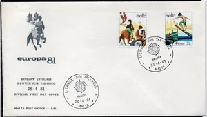 EUROPA CEPT 1981 - MALTA - FOLKLORE - FDC - Picture 1 of 2