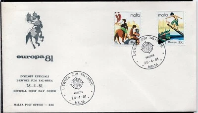 EUROPA CEPT 1981 - MALTA - FOLKLORE - FDC - Image 1 of 2