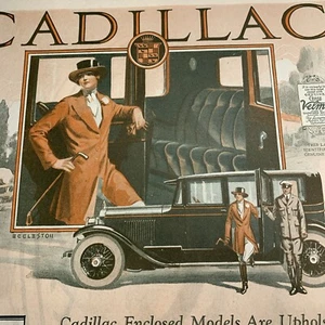 1926 Cadillac Auto Car Ad Pretty Flapper Girl Equestrian Horse Riding Chase Vel - Picture 1 of 5