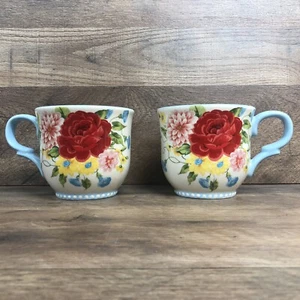 The Pioneer Woman Sweet Rose Mugs Set of 2 14.5 OZ Cups New - Picture 1 of 2