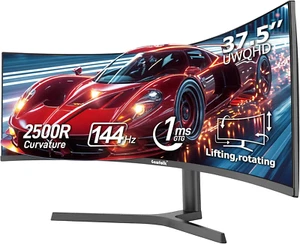37.5 Zoll Curved Gaming Monitor, 2500R PC Bildschirm 144Hz UWQHD 3840 X 1600, Cu - Bild 1 von 12