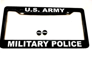 Military License Plate FRAME--U.S. ARMY/MILITARY POLICE-- ABS-#841033S - Picture 1 of 1