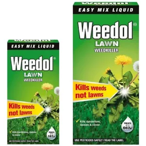 WEEDOL Lawn Weedkiller Kills Weeds Not Lawns 1 litre, 250ml - Picture 1 of 6