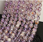 Natural  6/8/10Mm Light Purple Crystal Round Beads  For Jewelry Making 15"