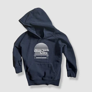$335 Drake's California Men's Gray NYC Park Bench Graphic Hoodie Sweater Size M - Picture 1 of 2