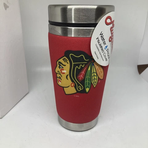 NWT Chicago Blackhawks 16 oz. Coffee Travel Mug by Mugzie, Made In USA Cover