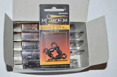 10 packs spro combination power swivels 4/0x3/0 327.6kgs (722lb) 4582-400 - Image 1 of 4