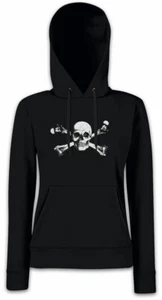 Skull & Crossbones Women Hoodie Sweatshirt Skulls Pirate Pirates Flag Symbol - Picture 1 of 1