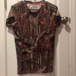 Mossy Oak Camo TShirt Short Sleeve Pink Logo Tee Medium - Picture 1 of 3