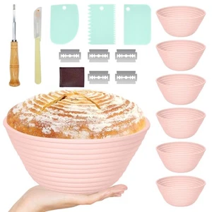 Silikon Banneton, Runde Faltbare Gär Brot Schüsseln (Set von 6, 5 Zoll), Sou... - Bild 1 von 7
