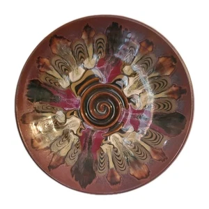 Vintage 90er Mathew Patton Studio Keramik Platte Schale Wirbel 12,5" - Bild 1 von 7