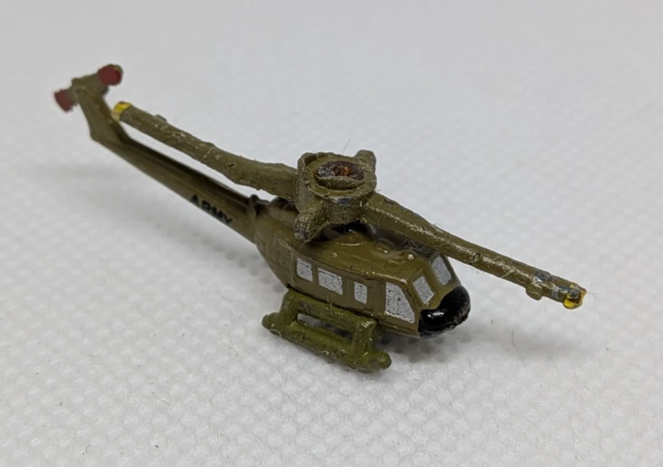 Micro Machines Green Army Bell UH-1 Huey Helicopter Galoob - Image 1 of 1
