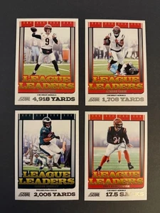 2025 Score Football Card League Leaders Chase Barkley Gibbs Bowers Irving Nix - Picture 1 of 4