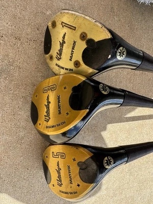 Juego de palos de golf Walter Hagen vintage para diestros 1 3 5 madera 2-8 hierros acero Foto 1 de 4