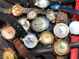 Vintage Women’s Repair Watch Lot Quartz/Mechanical Mickey Mouse,Bulova,Caravelle - Picture 1 of 22