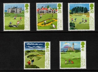 Great Britain Golf Set Of 5- Stamps Scott #1567-1571. M.N.H. 1994 - Image 1 of 3