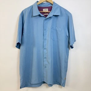 Camisa Quiksilver Waterman manga corta abotonada para hombre XL ajuste cómodo azul claro - Imagen 1 de 7