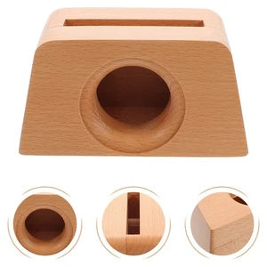 Mobile Phone Sound Amplifier Bracket Speaker Office Wood Holder Wooden - Photo 1 sur 12