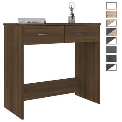 Schreibtisch mit 2 Schubladen Computertisch Arbeitstisch PC Tish 80x40x75cm - Bild 1 von 4