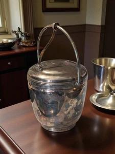 Vintage Art Deco Mid Century Sheffield Silver Company Silver Plated Ice Bucket  - Picture 1 of 16